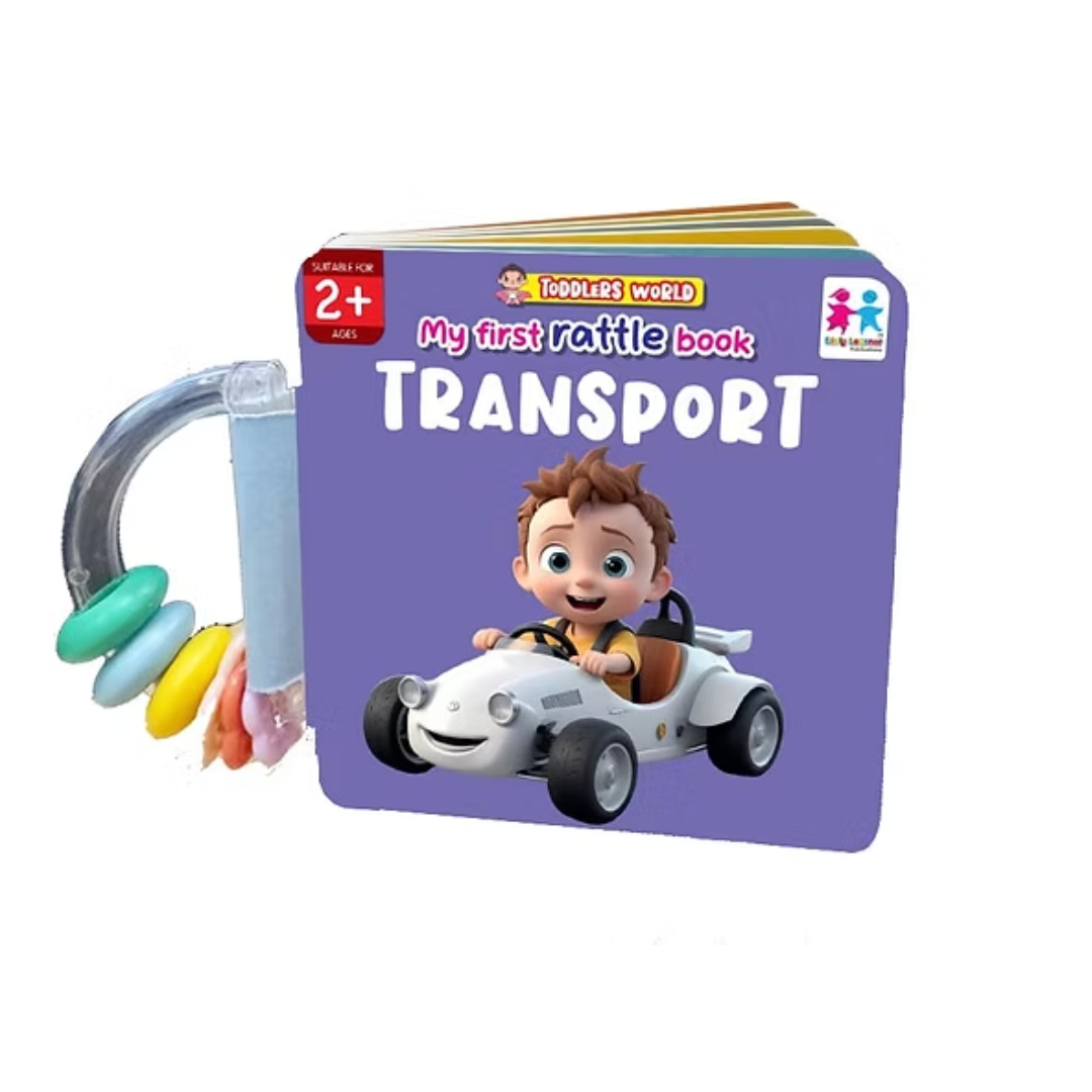 My First Rattle Book Transport interactive baby sensory book