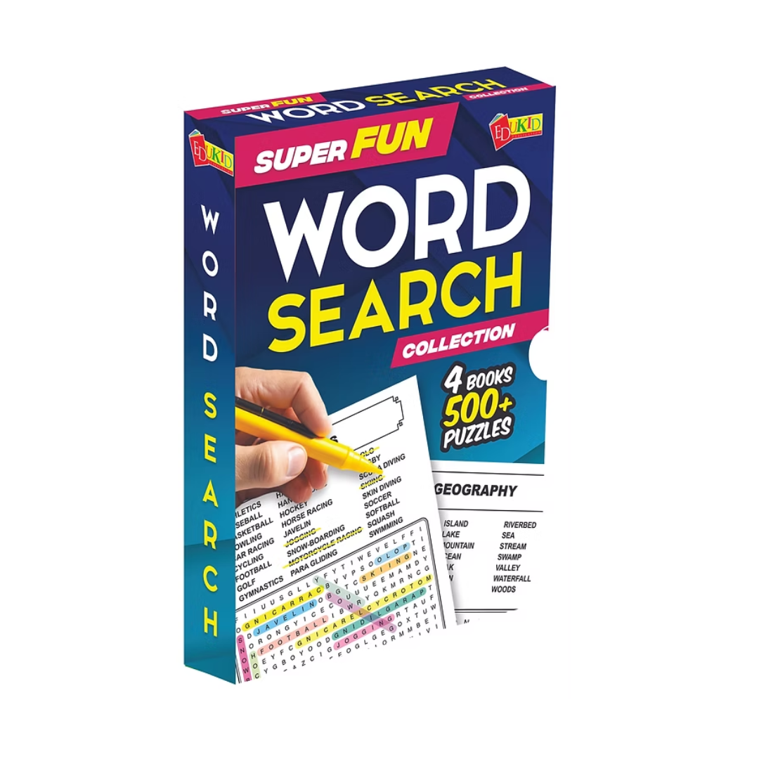 Super Fun Word Search Collection set for kids educational puzzle books