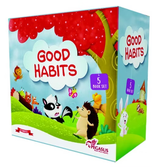 Good Habits Set Of 5 Books children books box set by B Jain Publishers colorful learning story books for kids UAE Dubai
