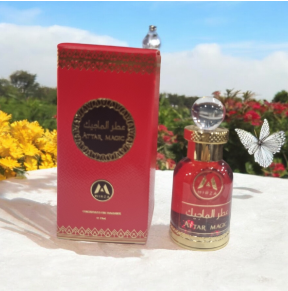 Applying Attar Magic oud perfume – concentrated luxury attar for men and women in Dubai
