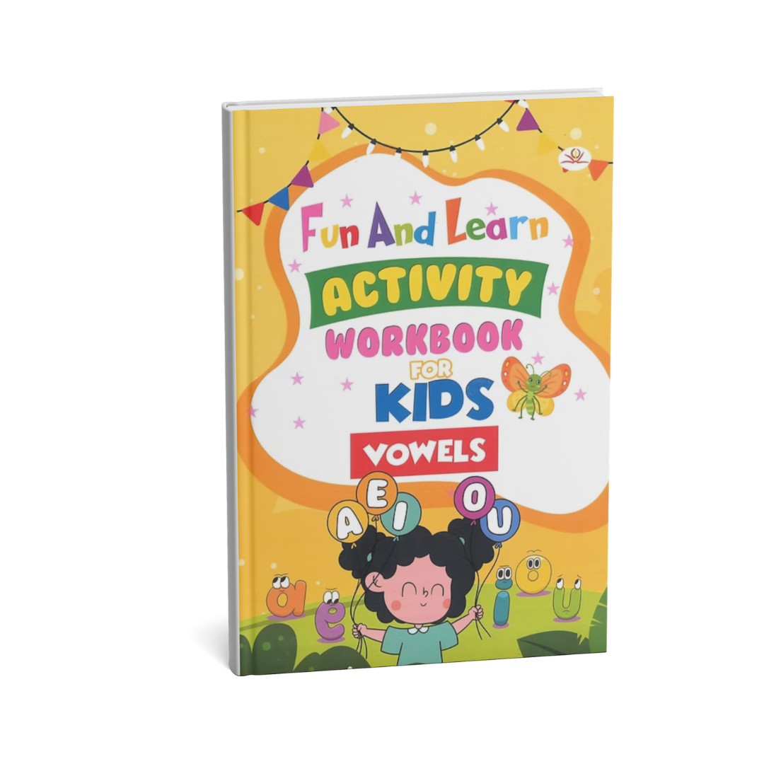 Fun And Learn Activity Workbook for Kids Vowels learning book
