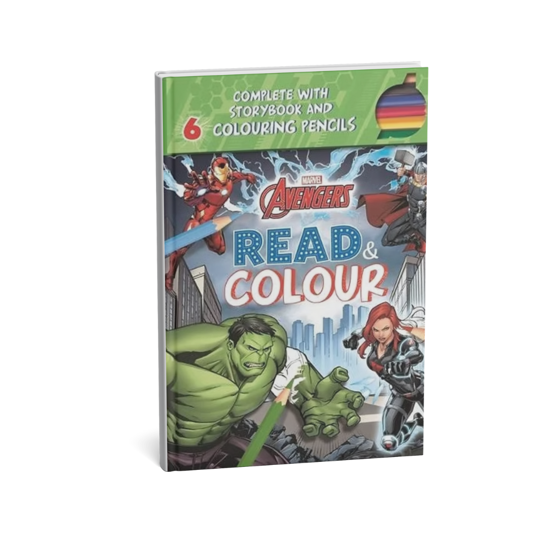 Marvel Avengers Read and Colour book for kids by Igloo Books
