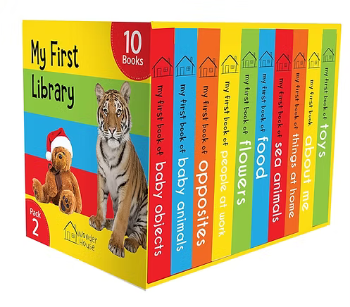 My First Library Pack 2 Box 10 board books for toddlers by Prakash Books early learning kids books UAE Dubai