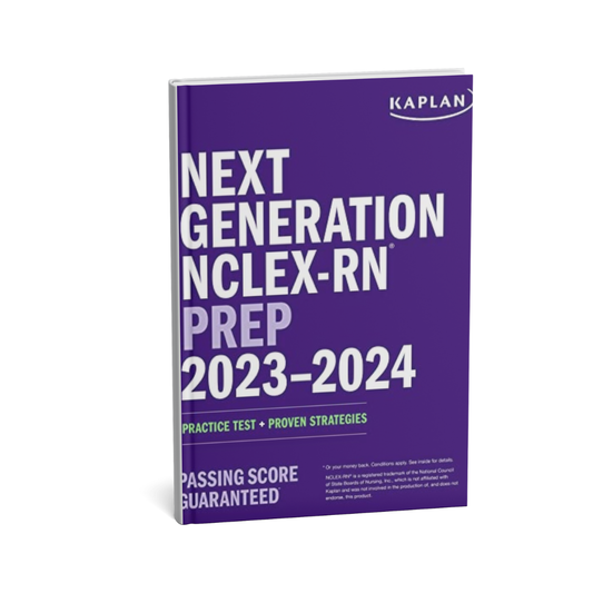 Next Generation NCLEX RN Prep 2023 2024 by Kaplan Nursing exam preparation book UAE
